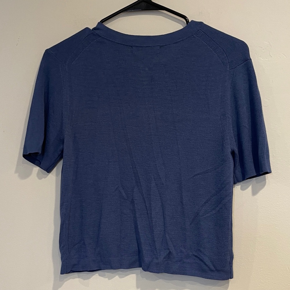 Banana Republic Blue Short Sleeve Cardigan Size Small - Picture 3 of 6